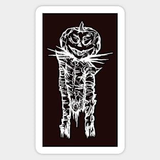 king of pumpkins white Sticker